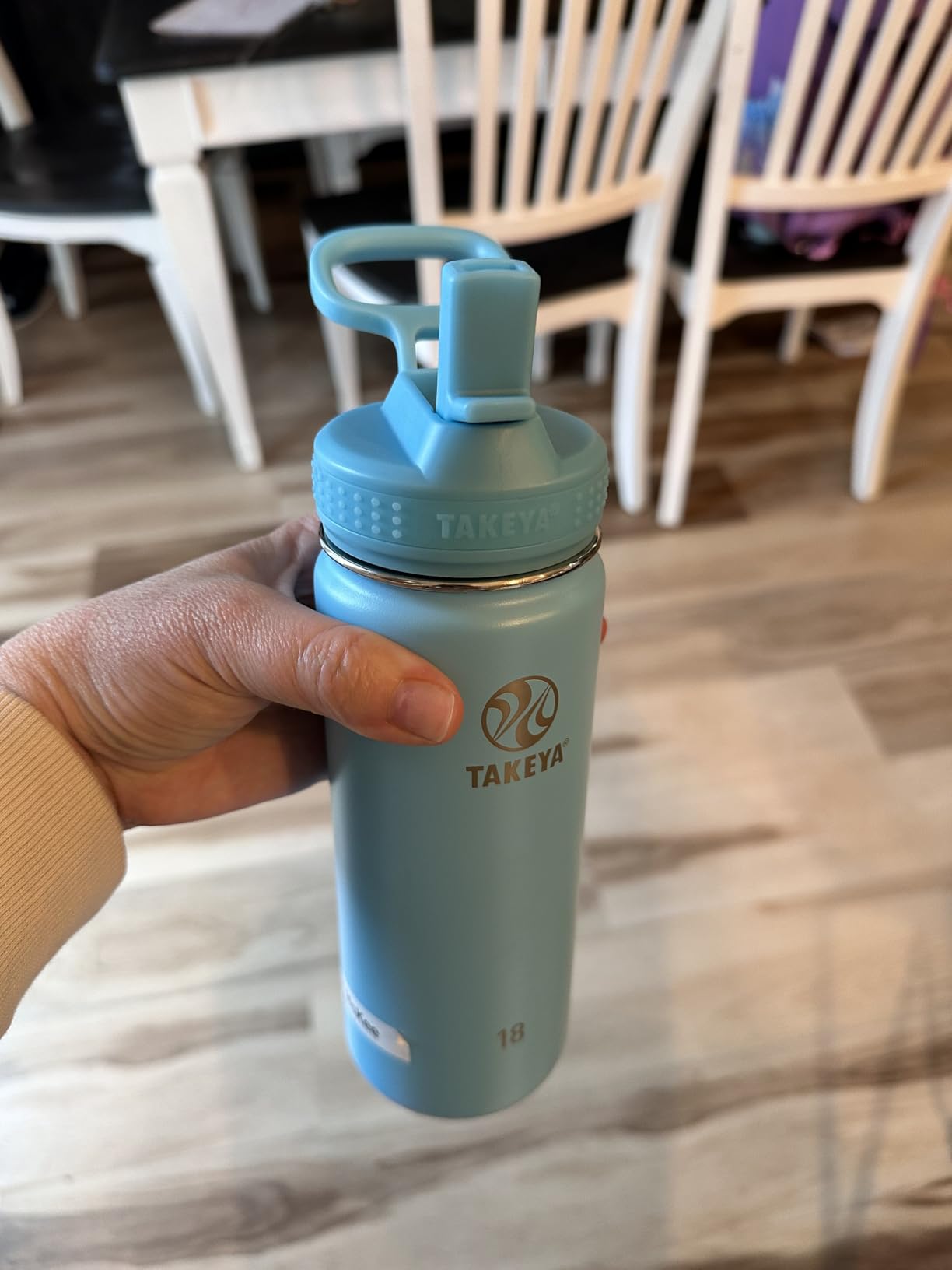 Actives Kids Water Bottle 18 oz Stainless Steel Double Wall Insulation BPA-Free Leakproof Straw Lid Easy Carry Handle Reusable Ideal for Boys and Girls, School, Sports - Lightning Green customer photo 2