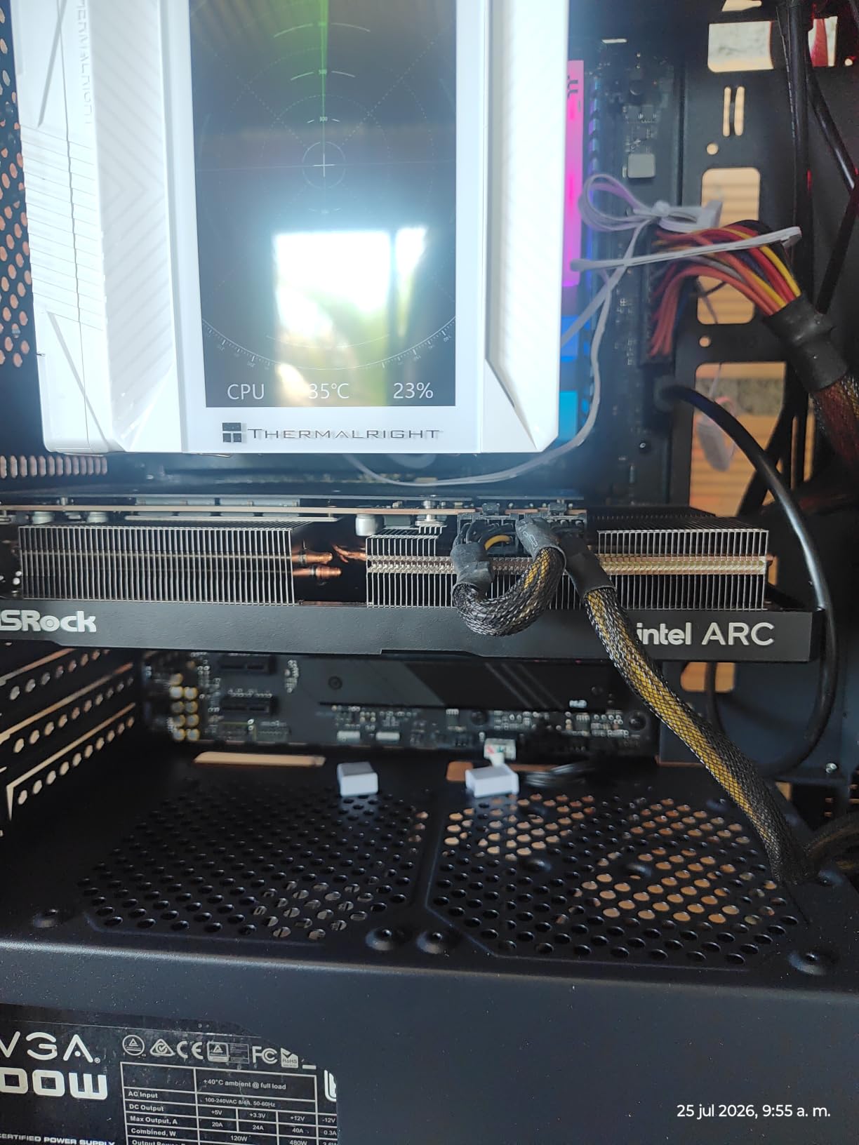 ASRock Intel Arc A580 Challenger 8GB OC Graphics Card, Intel Xe HPG Architecture, 8GB GDDR6, PCIe 4.0, Dual Fans, 0dB Silent Cooling, DisplayPort 2.0 customer photo 1