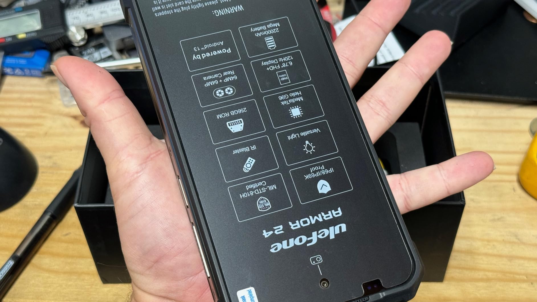 Ulefone Armor 24 Rugged Phones, 22000mAh(66W), MTK Helio G96 24GB+256GB Android 15, IP68/69K, 64MP+64MP Night Vision Camera, 6.78