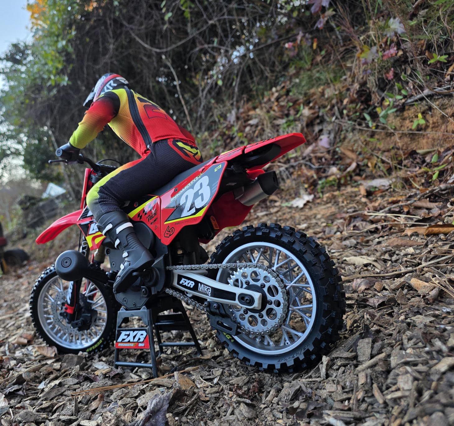 Losi RC Motorcycle Promoto-MX 1/4 Motorcycle Ready-to-Run Battery and Charger Not Included FXR LOS06000T1 Red customer photo 1
