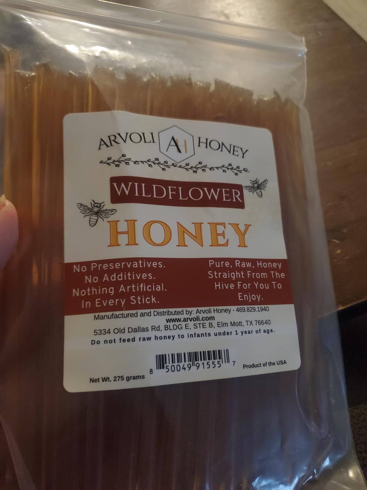 Arvoli Raw Honey Sticks - Honey Sticks For Tea - Honey Straws - One Teaspoon of Pure Raw Honey Per Stick - (50 Pack) Gluten Free, Fat Free, No Preservatives customer photo 2