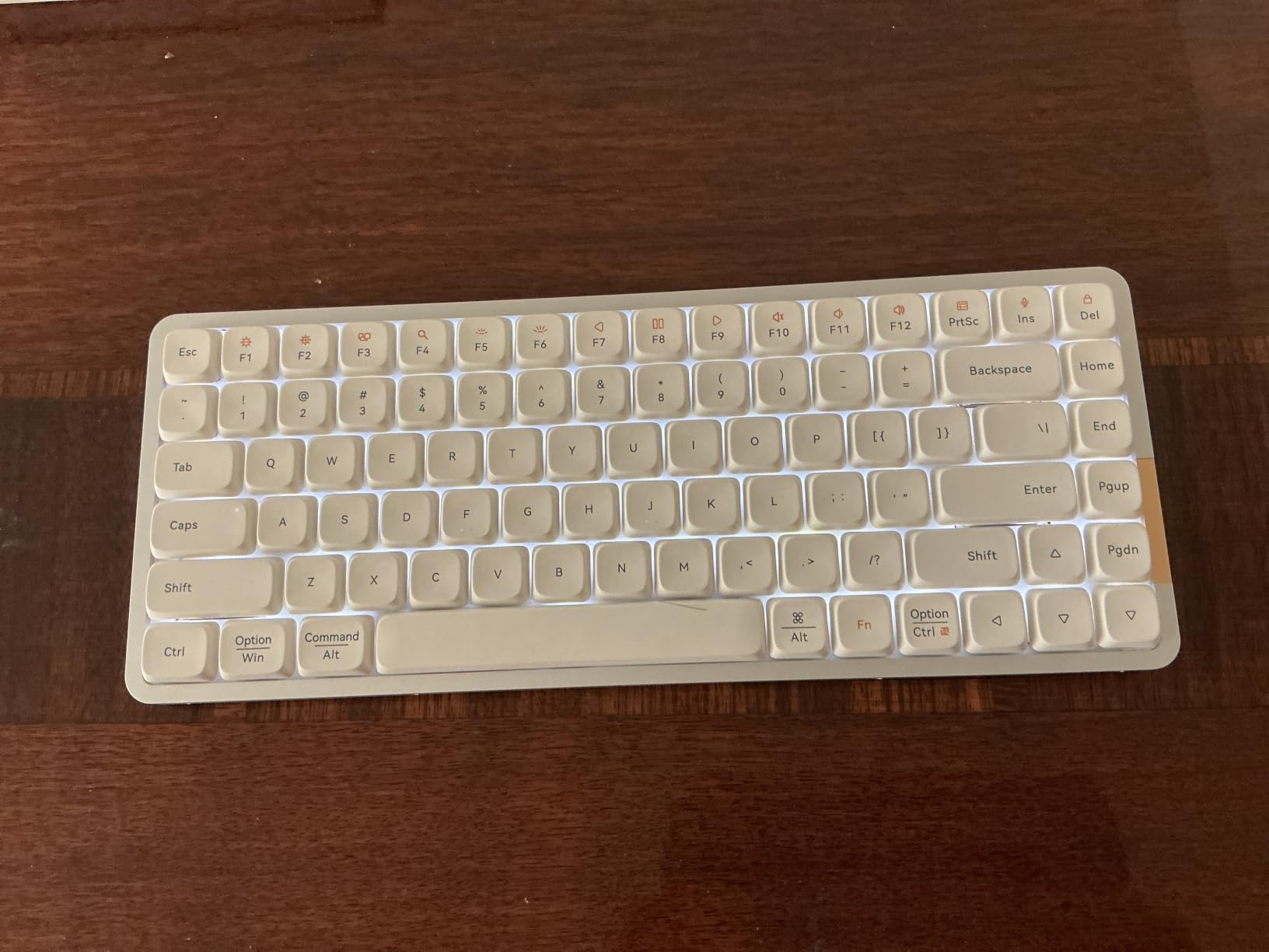 LOFREE Flow84 Low Profile Mechanical Keyboard, 75 Percent Rechargeable Wireless Keyboards with Bluetooth and Wired Connection for Windows, Mac OS/White Ghost Linear Switches customer photo 2