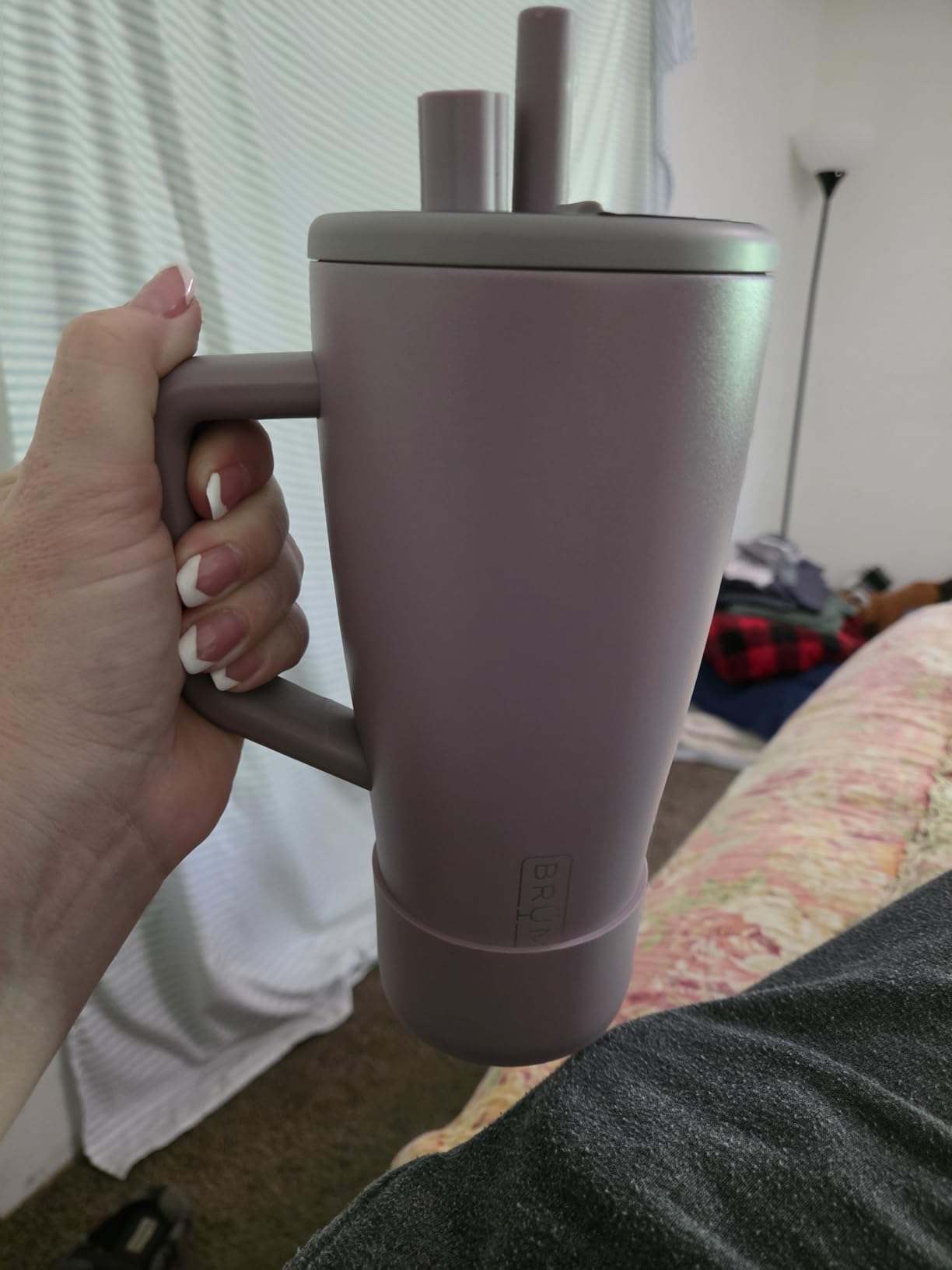 BrüMate Era 40 oz Tumbler with Handle & Straw | 100% Leakproof Insulated Water Bottle Tumbler with Lid & Flexible SoftSip Straw | Made of Stainless Steel | Cup Holder Friendly | 40oz (Nightfall Blue) customer photo 2
