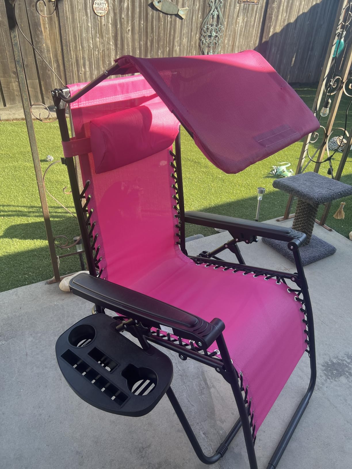 Best Choice Products Folding Zero Gravity Outdoor Recliner Patio Lounge Chair w/Adjustable Canopy Shade, Headrest, Side Accessory Tray, Textilene Mesh - Sage Green customer photo 1