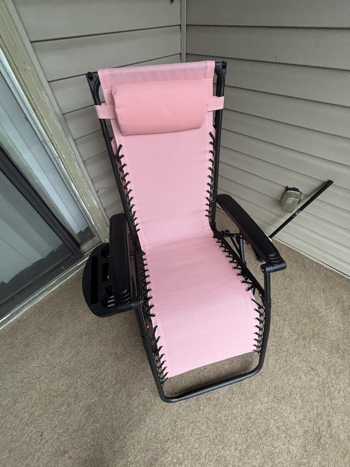 Best Choice Products Folding Zero Gravity Outdoor Recliner Patio Lounge Chair w/Adjustable Canopy Shade, Headrest, Side Accessory Tray, Textilene Mesh - Sage Green customer photo 2