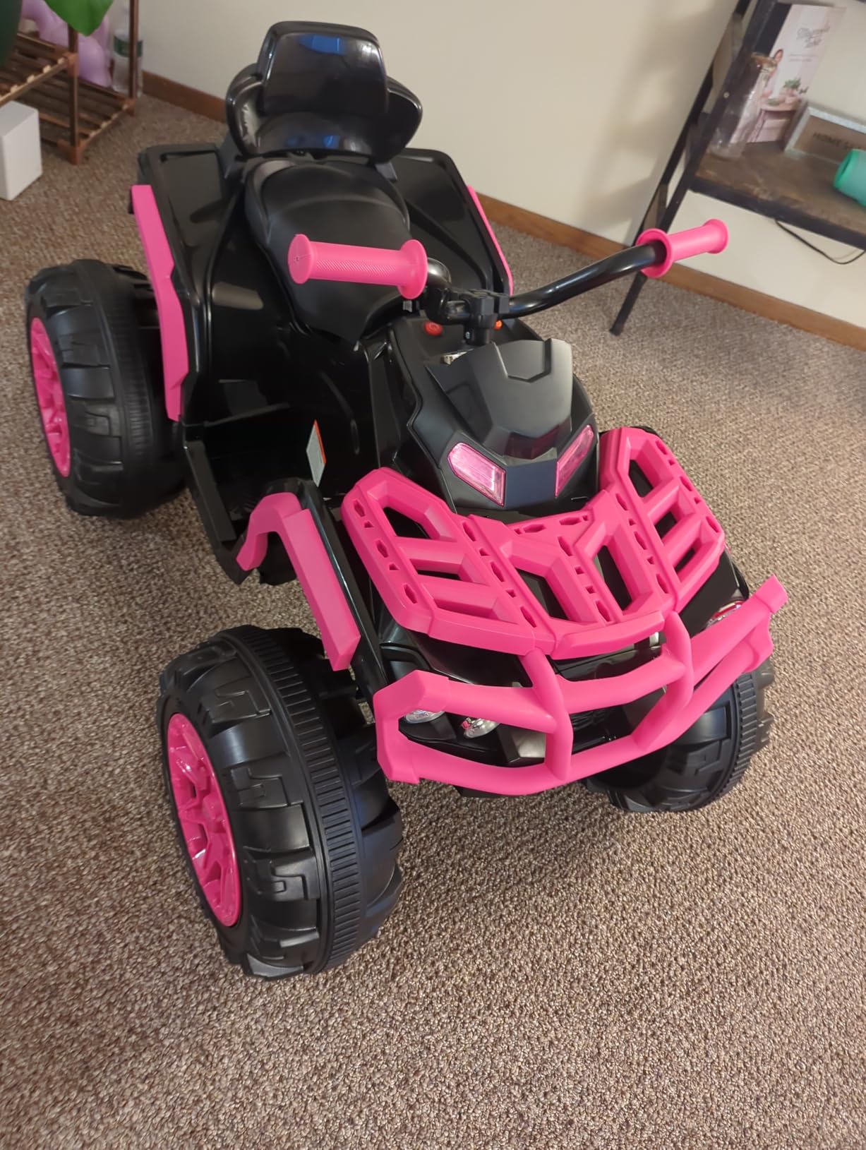 Best Choice Products 12V Kids Ride-On Electric ATV, 4-Wheeler Quad Car Toy w/Bluetooth Audio, 3.7mph Max Speed, Treaded Tires, LED Headlights, Radio - Blue customer photo 2