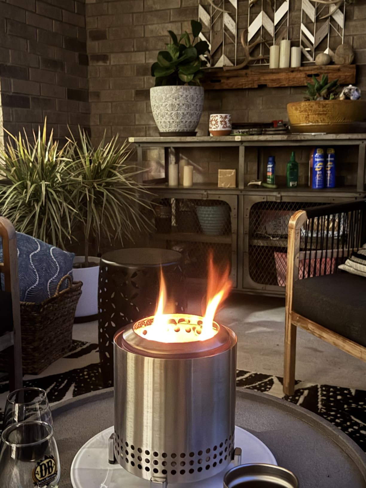 Solo Stove Mesa XL, 7 Inch Tabletop Fire Pit with Stand - Smokeless, Stainless Steel Fire Pit for Camping, Outdoor & Patio- Wood Burning or Pellet Fueled Portable Bonfire, 2.3lbs, Gunmetal customer photo 1