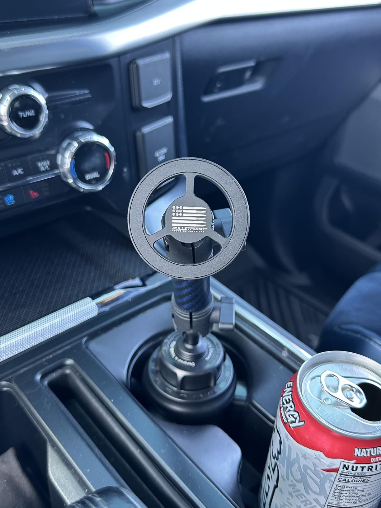 Bulletpoint Adjustable Universal Cup Holder Phone Mount for Car with Carbon Fiber Kevlar Arm Compatible with iPhone Samsung Google Smartphones (MagSafe Phone Holder) customer photo 1