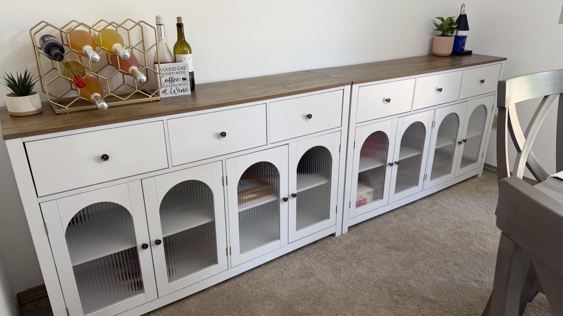 FINETONES Buffet Cabinet with Storage, Kitchen Storage Cabinet for Home | 55.1