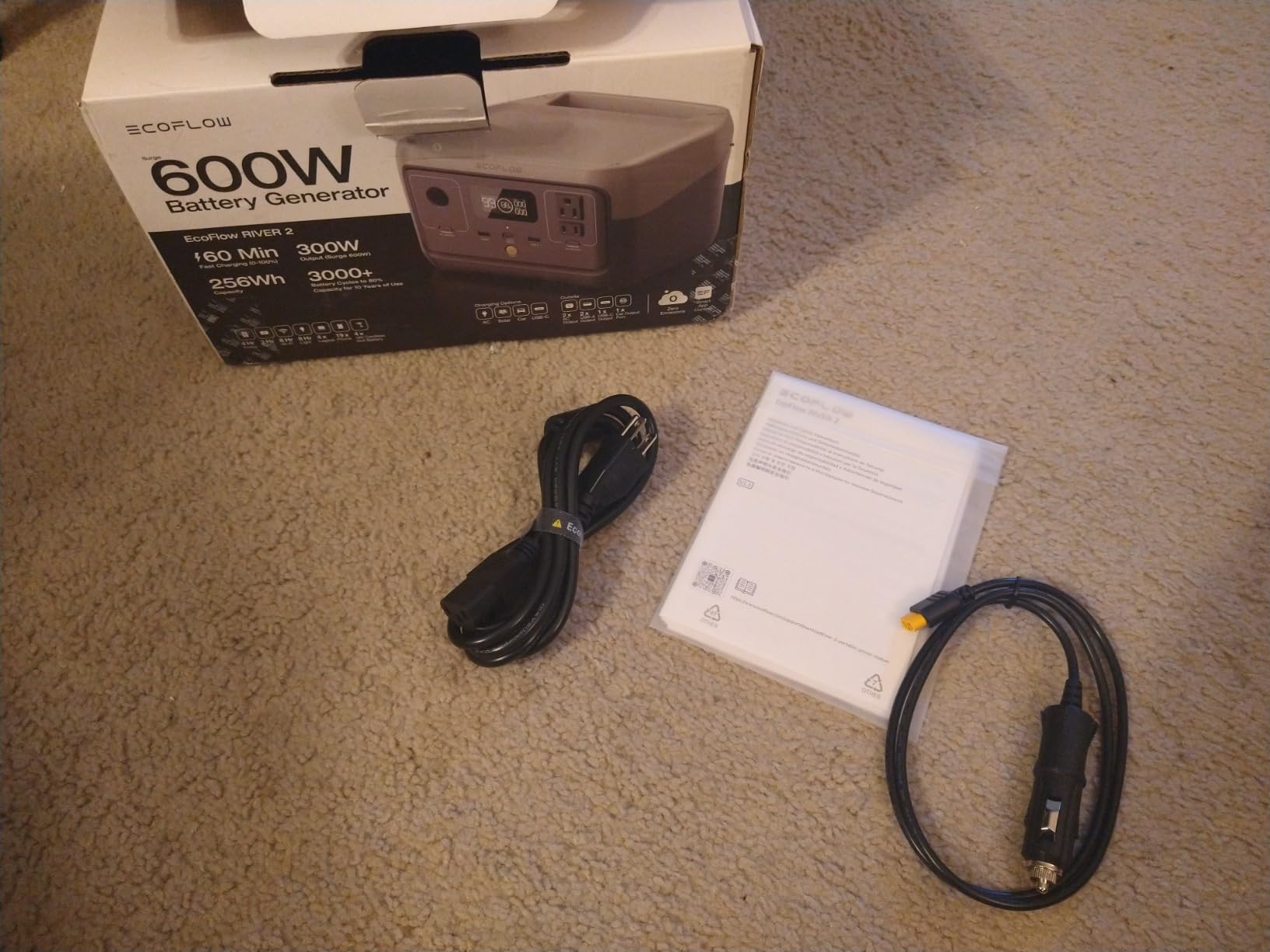 EF ECOFLOW RIVER 2 240 Portable Power Station, 243Wh 300W | LiFePO4 Battery, 1-Hour Fast Charge, 300W Up to 600W AC Outlets, Solar Generator for Camping/Outdoor customer photo 1