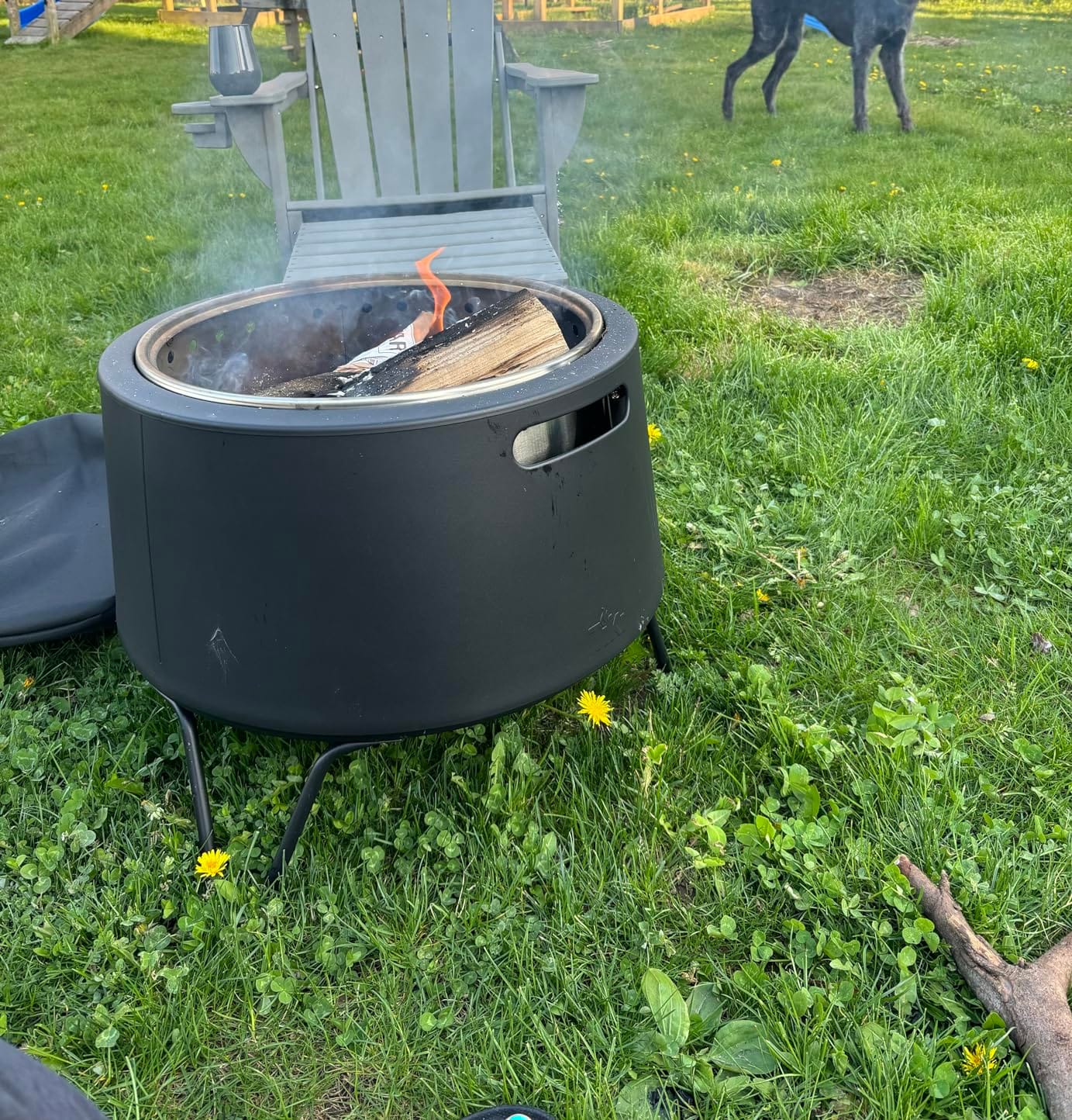 TIKI Social Smokeless Fire Pit, 20 in Wood Burning Fire Pit with Cover customer photo 2