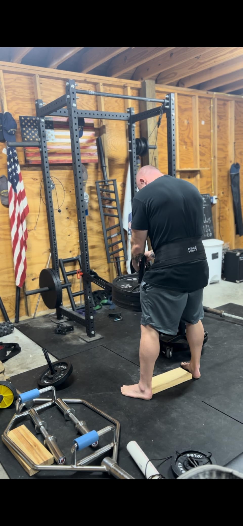Fringe Sport Mammoth Belt Squat Attachment (Complimentary Belt Included) - Durable Universal Weight Belt Squat Attachment for Rack with Adjustable Length, Ultimate Lower Body Strength Builder customer photo 2