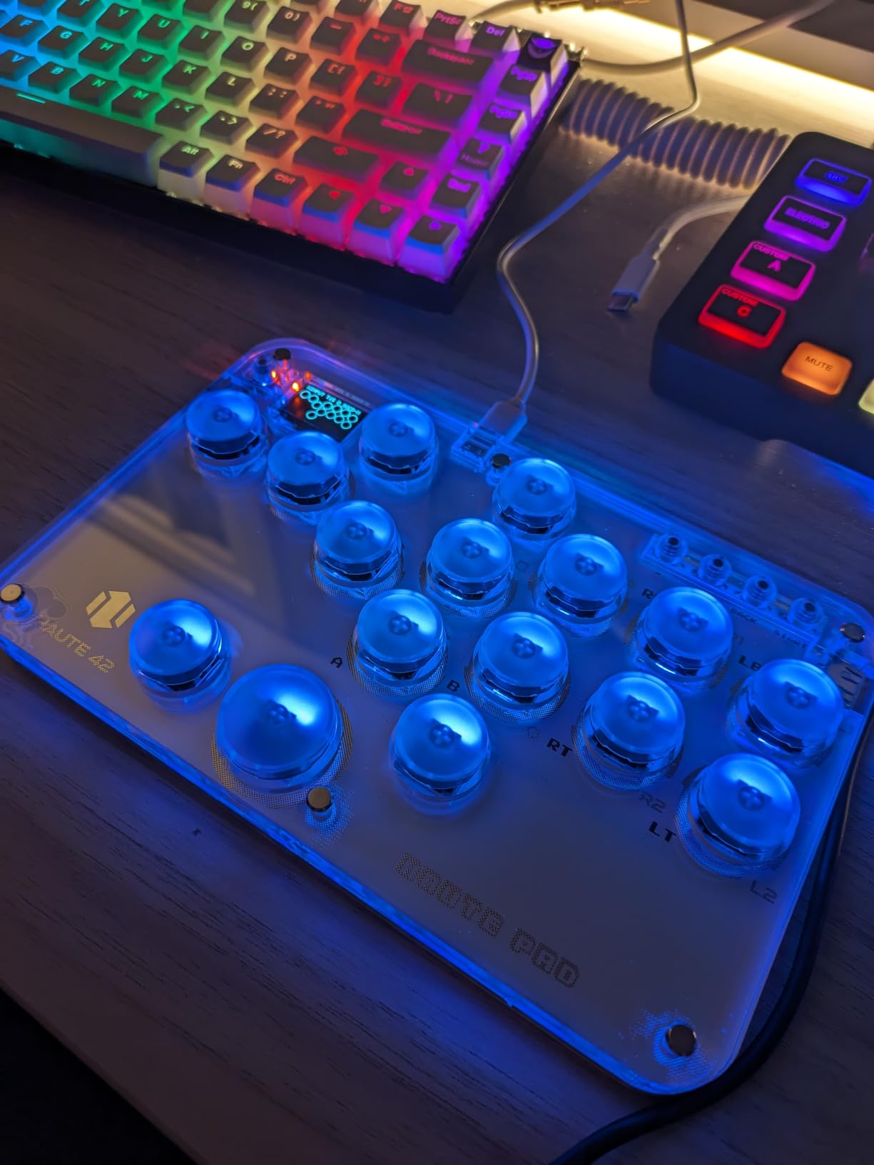 Sehawei Haute42 16-Key Leverless Arcade Stick, RGB Fighting Game Controller | Supports Hot Swap, Turbo Functions & SOCD, Compatible with PC/PS3/Ps4/Switch/Steam customer photo 1