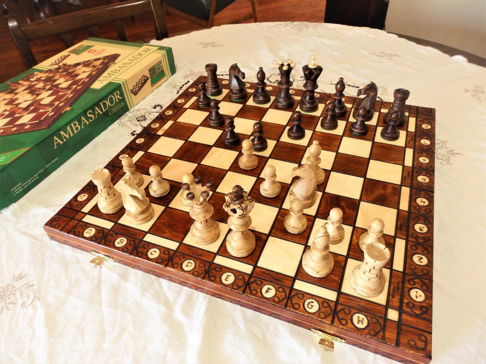 Wegiel Imperator 21-Inch Luxury Wooden Chess Set for Adults and Kids - Handcrafted from Premium Beech and Birch Wood - Unique Folding Design with Chess Piece Storage, Brown customer photo 1
