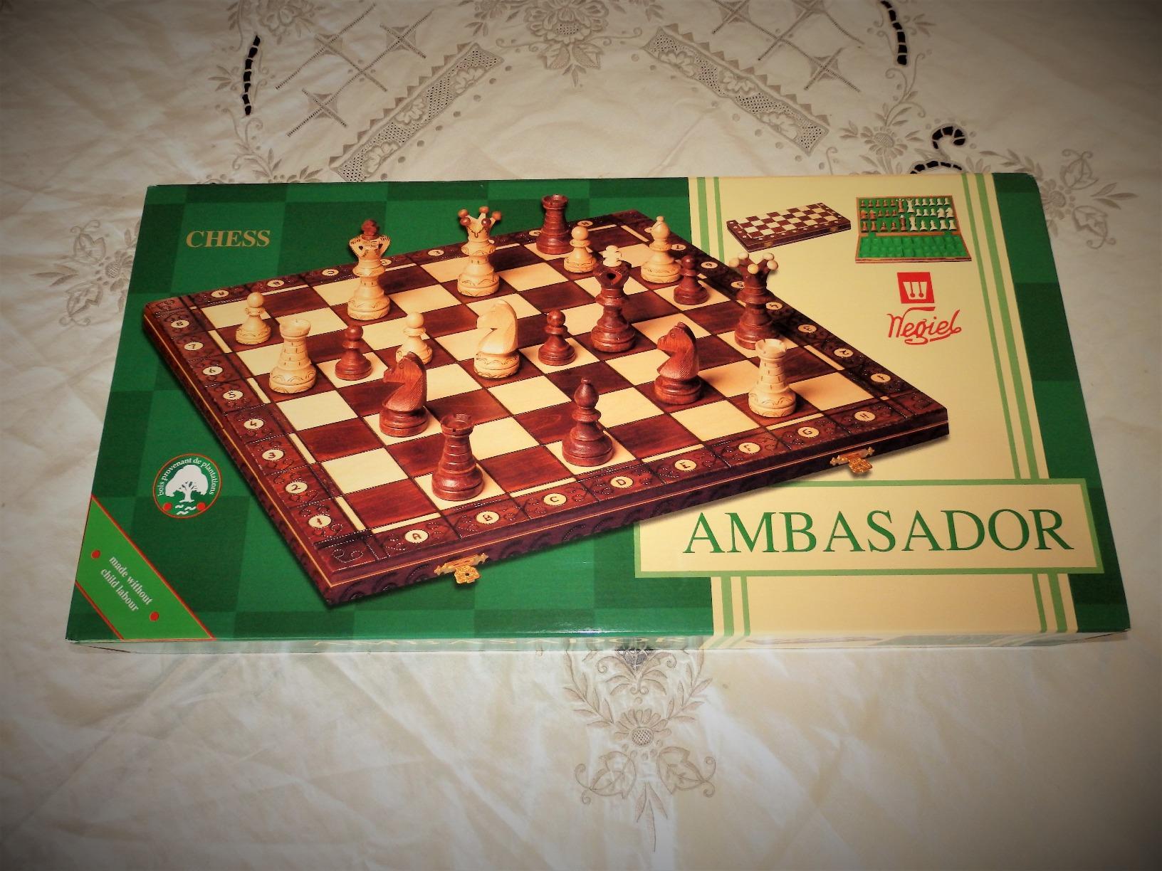 Wegiel Imperator 21-Inch Luxury Wooden Chess Set for Adults and Kids - Handcrafted from Premium Beech and Birch Wood - Unique Folding Design with Chess Piece Storage, Brown customer photo 2