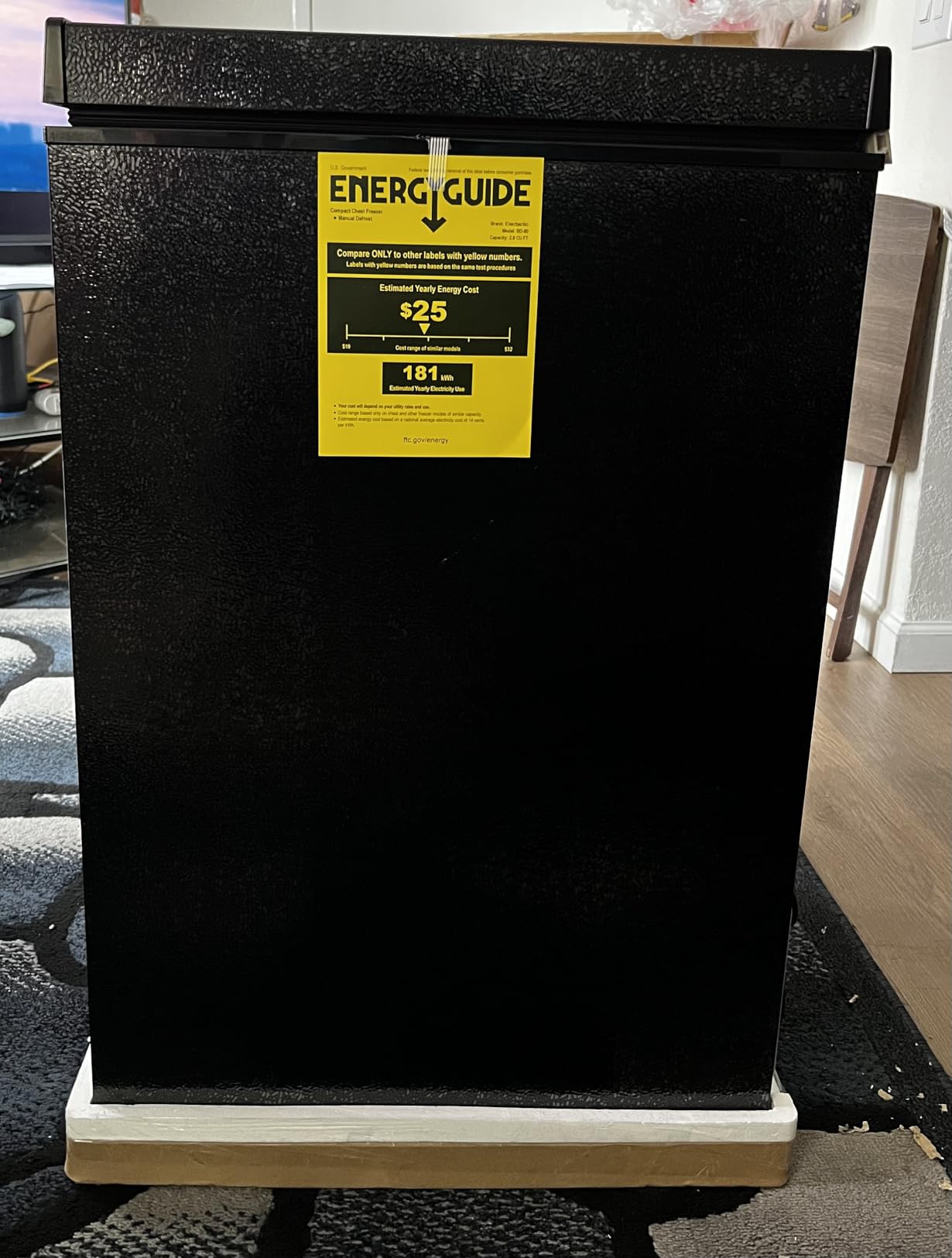 Midea 3.2 Cubic Feet Chest Freezer, Small Deep Freezer for Home, Black, 2 Removable Basket, Adjustable Temperature, Free Standing Top Open Door customer photo 1