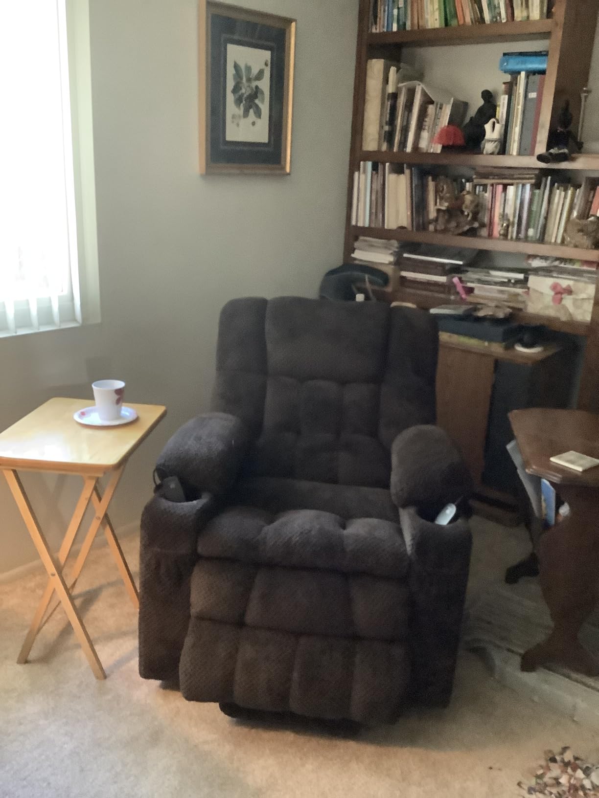 MCombo Dual Motor Power Lift Recliner Chair for Elderly R7897 (Medium-Wide) | Zero Gravity Lift Chair with Heat and Massage, Lift Recliner for Big man, Infinite Position, USB Ports, Fabric (Dark Gray) customer photo 1