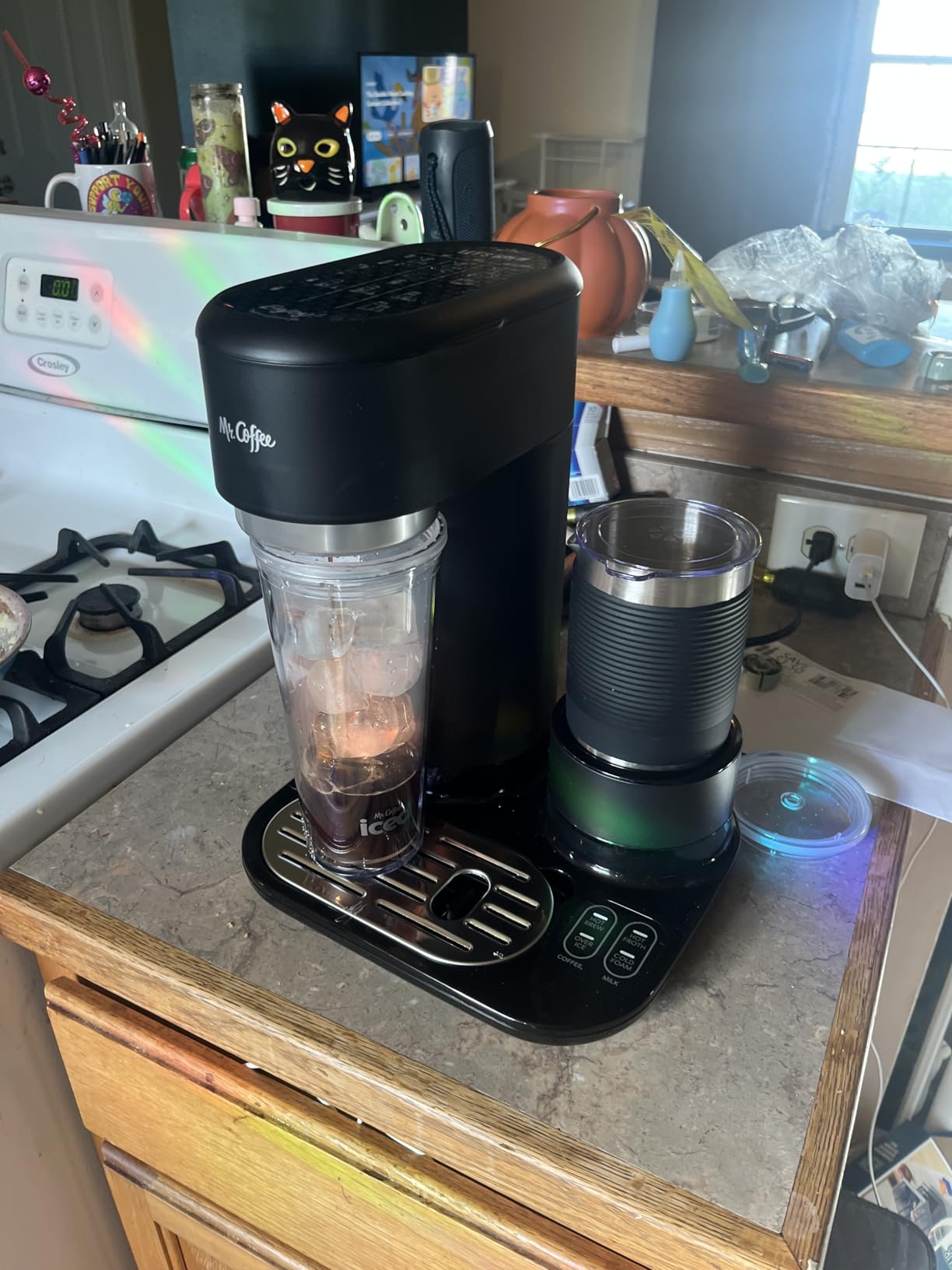 Mr. Coffee 4-in-1 Single-Serve Latte, Iced, and Hot Coffee Maker with Milk Frother and Tumbler Black customer photo 2