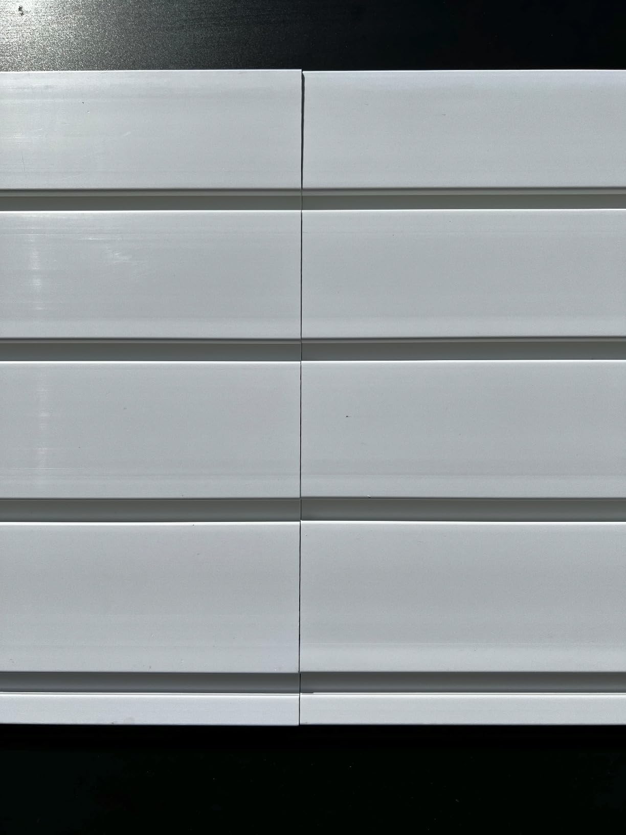 RELIANCER PVC Slat Wall Panels, 4ft by 8ft (32 sqft) Garage Wall Organizer Storage System, Interlocking Slatwall Paneling Sheets, Workshop Slatwall Shelves Tools Organization, Wall Mounted Storage Rack customer photo 2