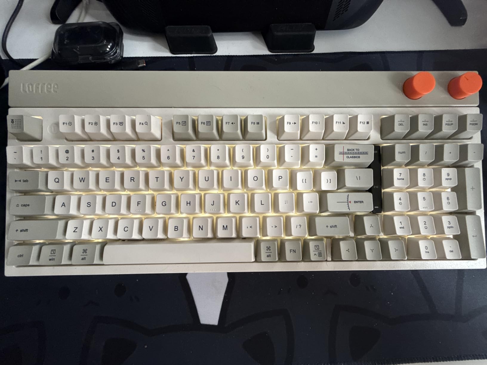 LOFREE Block Wireless Mechanical Keyboard, 98 Keys Rechargeable Hot-swappable Keyboards with 3 Types Connection for Windows, Mac OS/Rero knobs for Volume Control, Mode Shift, eyeable Panels 2025 customer photo 1