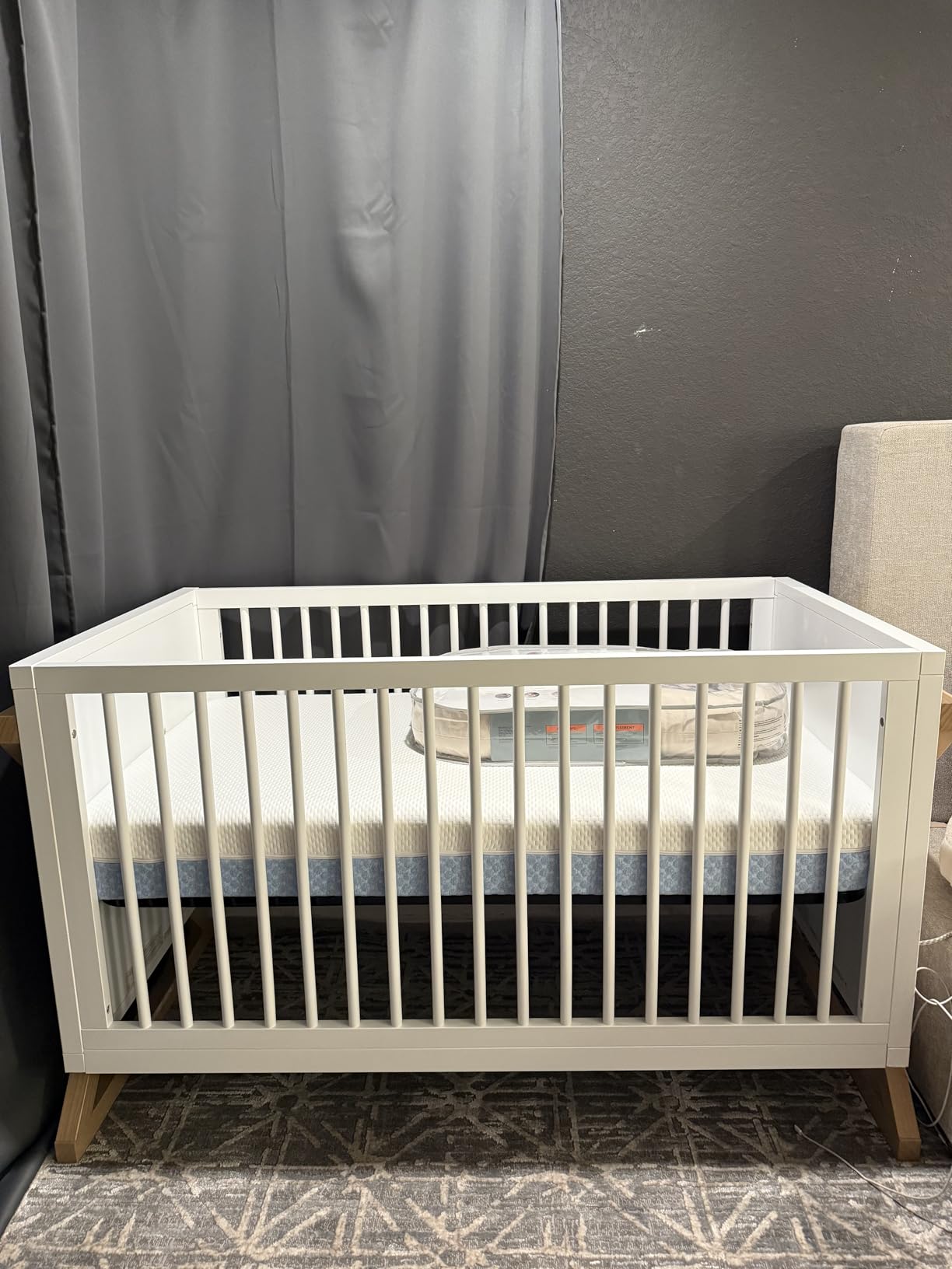 Storkcraft Equinox 3-in-1 Convertible Crib, White and Driftwood customer photo 1