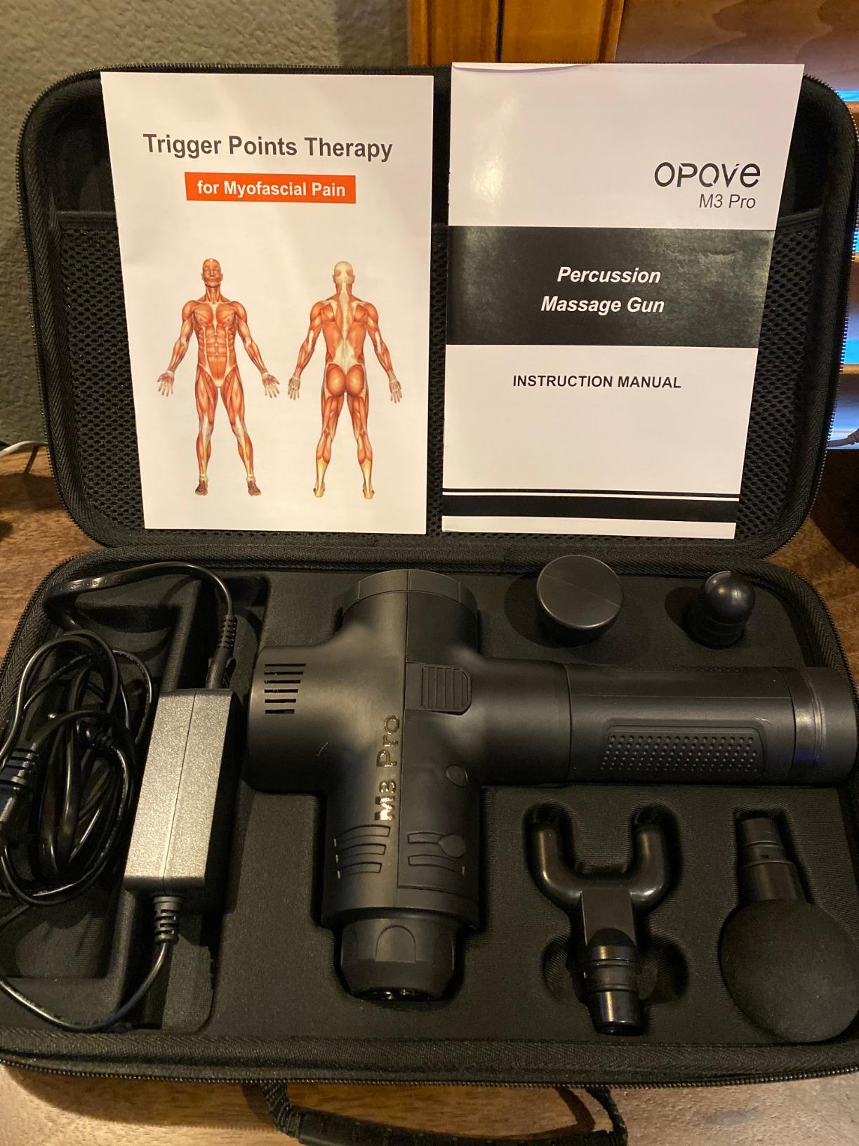 opove M3 Mini Massage Gun for Back Pain Relief with Facial Mode | 7mm Amplitude, 4 Vibration Levels Ultralight and Rechargeable Fascia Gun Active Recovery Great Gift for Women customer photo 2