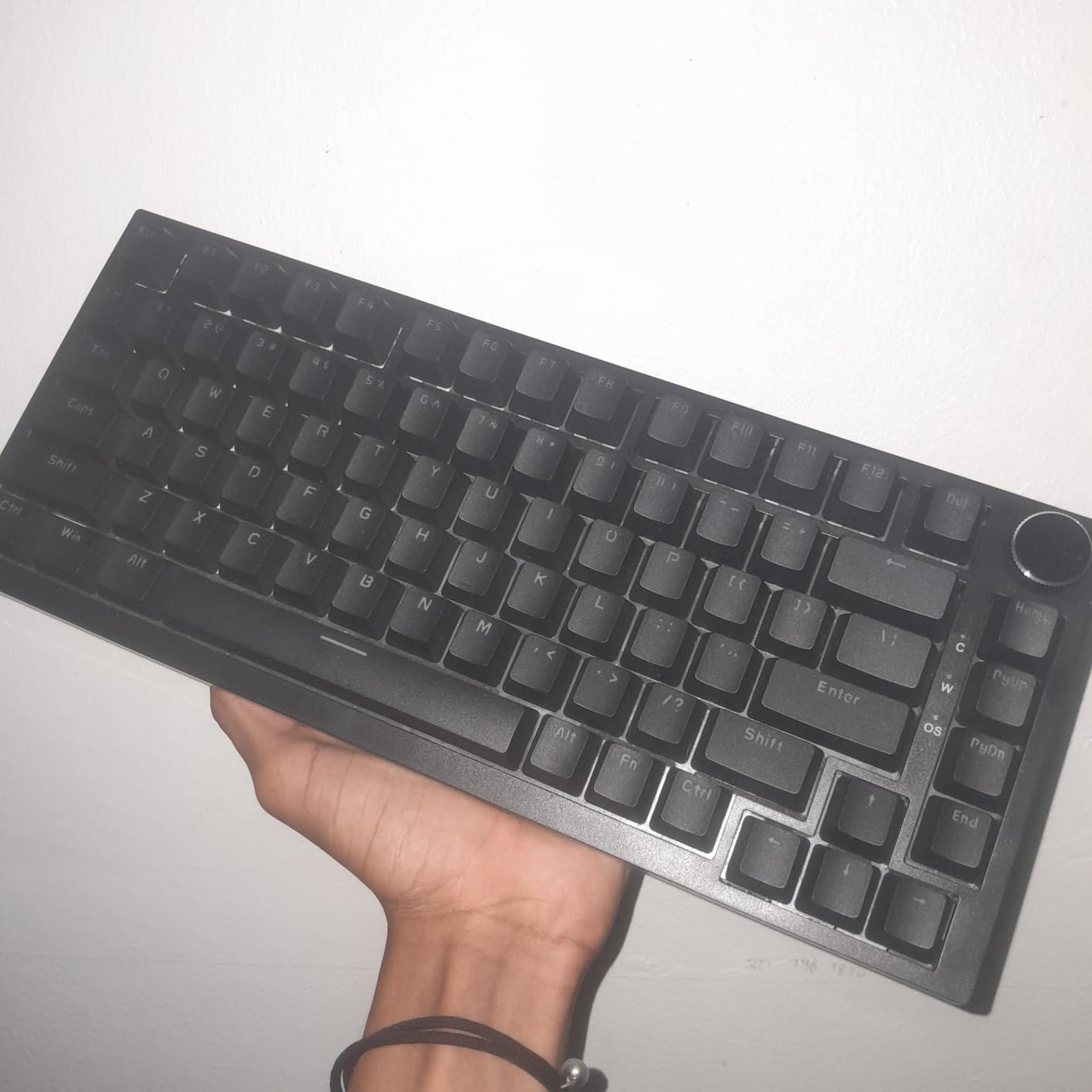 AJAZZ AK820 Mechanical Gaming Keyboard 75% Wired TKL Hot Swappable-Black | Media Knob,Type-C,5-Layer Noise Absorbing Foam Gasket Mount,White LED,PBT Keycaps,NKRO,Linear Red Switch for PC/Win/Mac customer photo 2