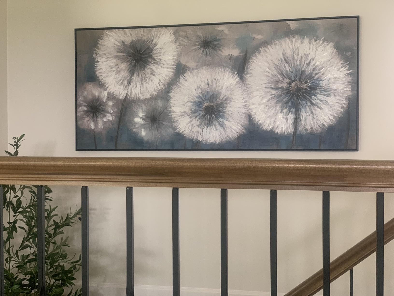 Framed Large Abstract Canvas Wall Art Modern Wall Art for Living Room - Canvas Wall Decor for Office and Home - Framed Artwork for Walls Black, White, Gray and Unique Orange Accents 29x58in customer photo 1