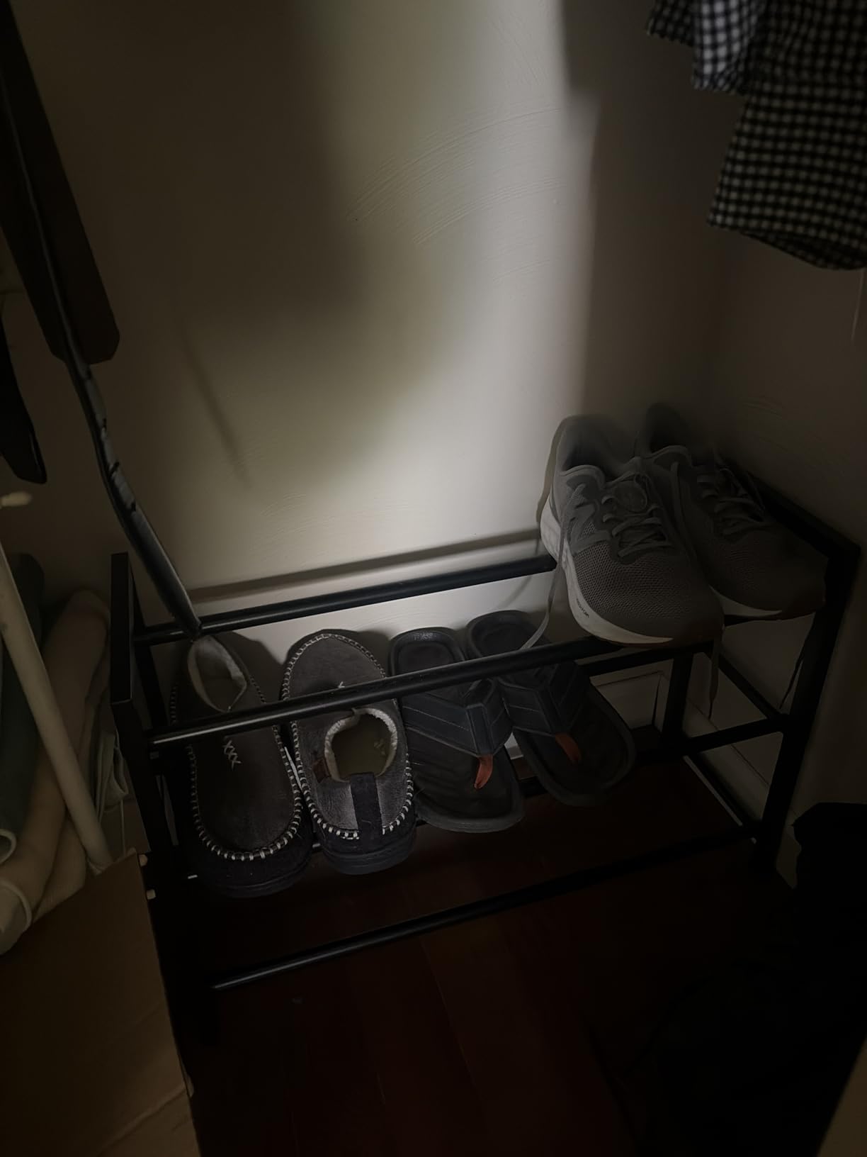 Bumusty 3 Tier Expandable Shoe Rack for Closet, Black | 18