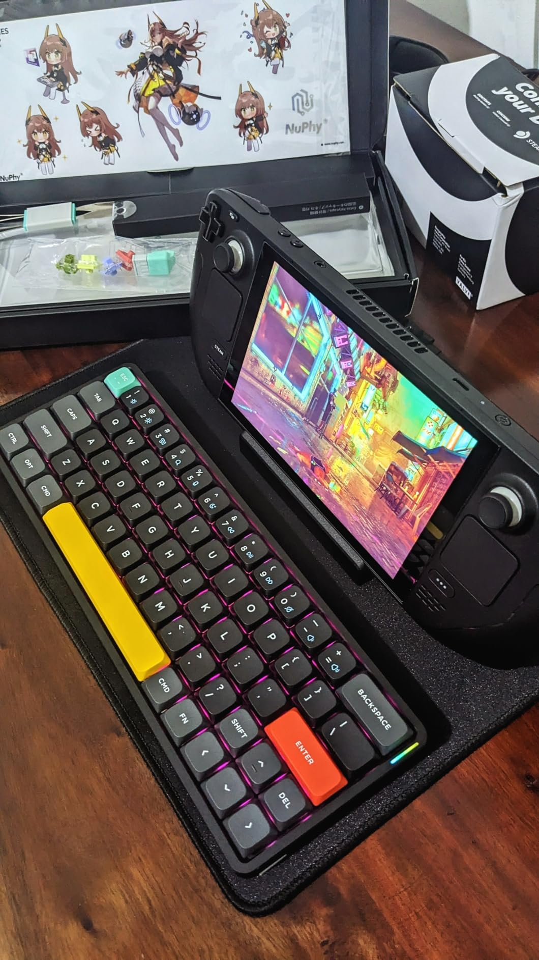 nuphy Air60 V2 Portable Wireless Keyboard 60% Low Profile Mechanical Keyboard Support QMK/VIA Compatible with Windows/mac OS/Linux Supports Bluetooth 5.1/2.4GHz/Wired USB-C Black - Gateron Aloe Switch customer photo 2