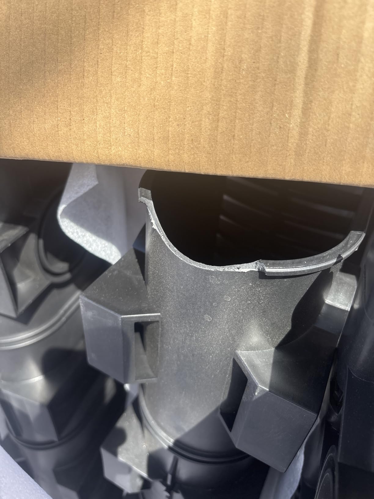 Trench Drain System, Channel Drain with Plastic Grate, 5.9x5.1-Inch HDPE Drainage Trench, Black Plastic Garage and Garden Drain, 6x39 Trench Drain Grate, with 6 End Caps, Convenient Assembly (6 Pack) customer photo 2