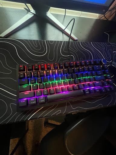 Newmen GM326 Mechanical Keyboard,75% Percent Gaming Keyboard,Wired Keyboard | Mechanical Keyboard,75% Percent Gaming Keyboard,Wired,Backlit,Hot Swappable,Compact,Mini,Black,PC Keyboards,Knob,Red Switch customer photo 1