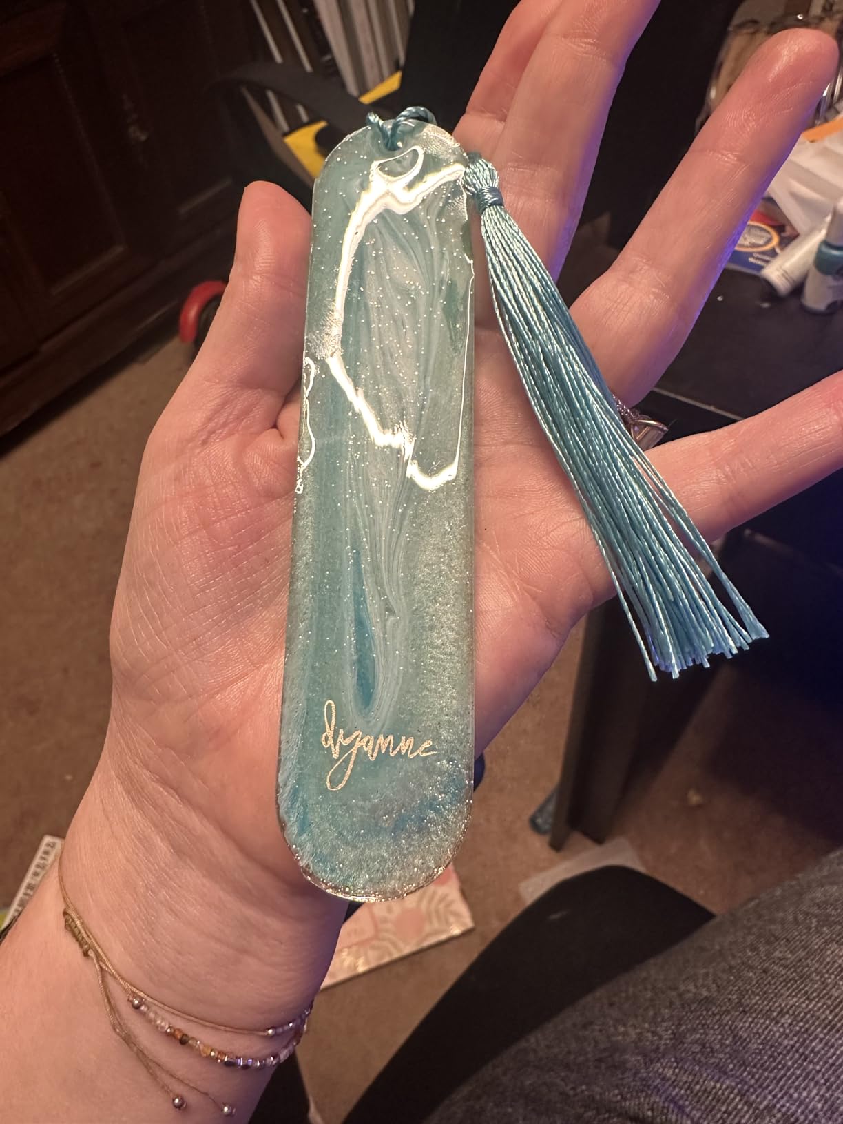 RESINWORLD Set of 3 Shiny Bookmarks Silicone Mold, Bookmark Resin Mold with Tassels, Small Medium Rectangle Bookmark Mold customer photo 2
