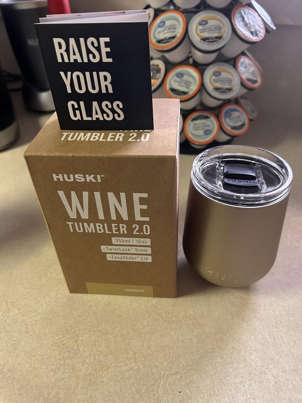 Huski Wine Tumbler 2.0 - Award-winning Design with Detachable Stem, Triple Insulated, 12oz customer photo 1