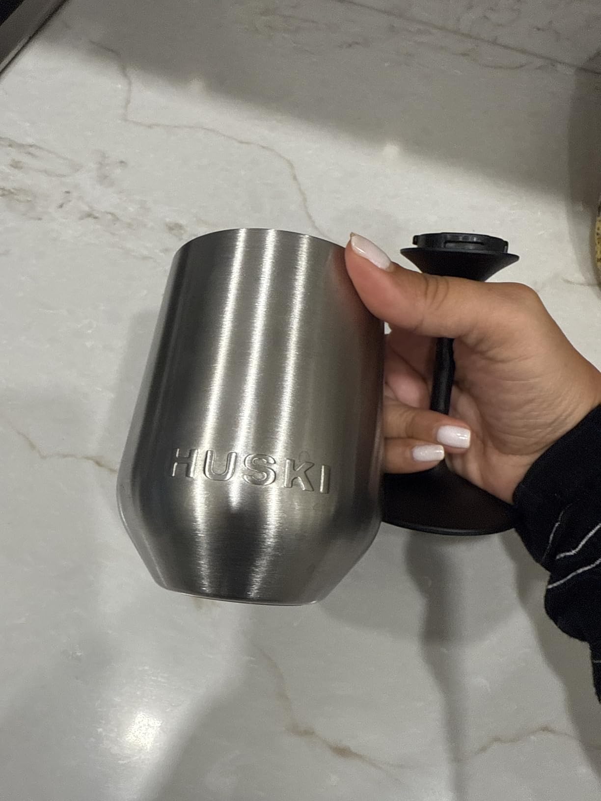 Huski Wine Tumbler 2.0 - Award-winning Design with Detachable Stem, Triple Insulated, 12oz customer photo 2