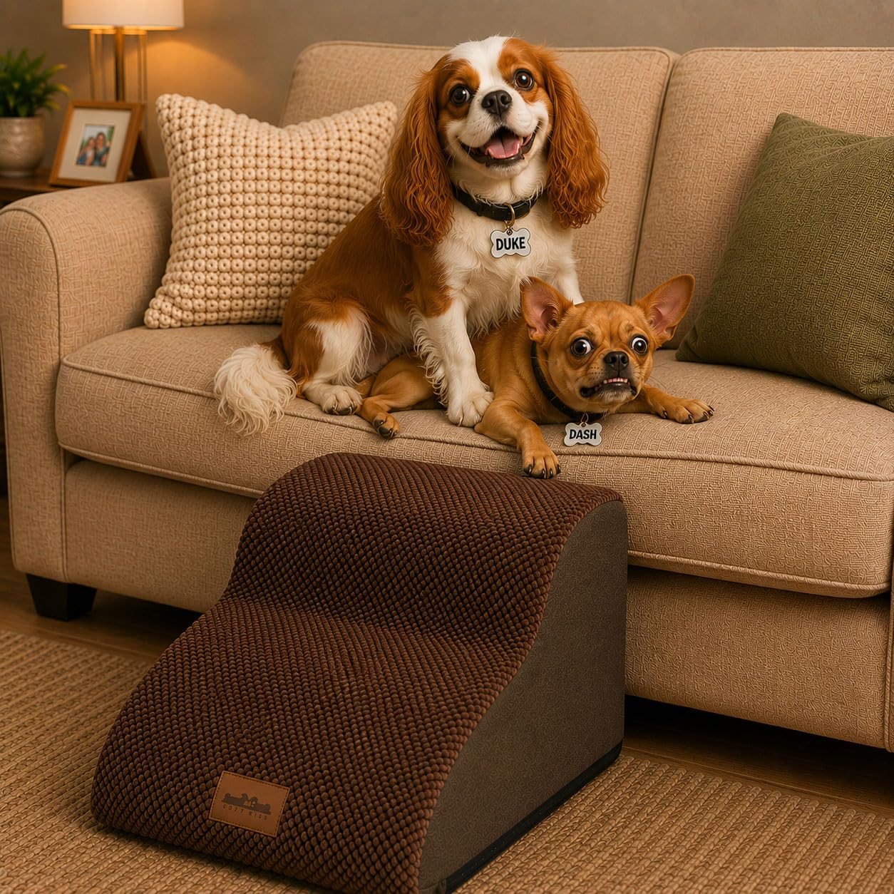COZY KISS Dog Stair for Small Dog 15.7