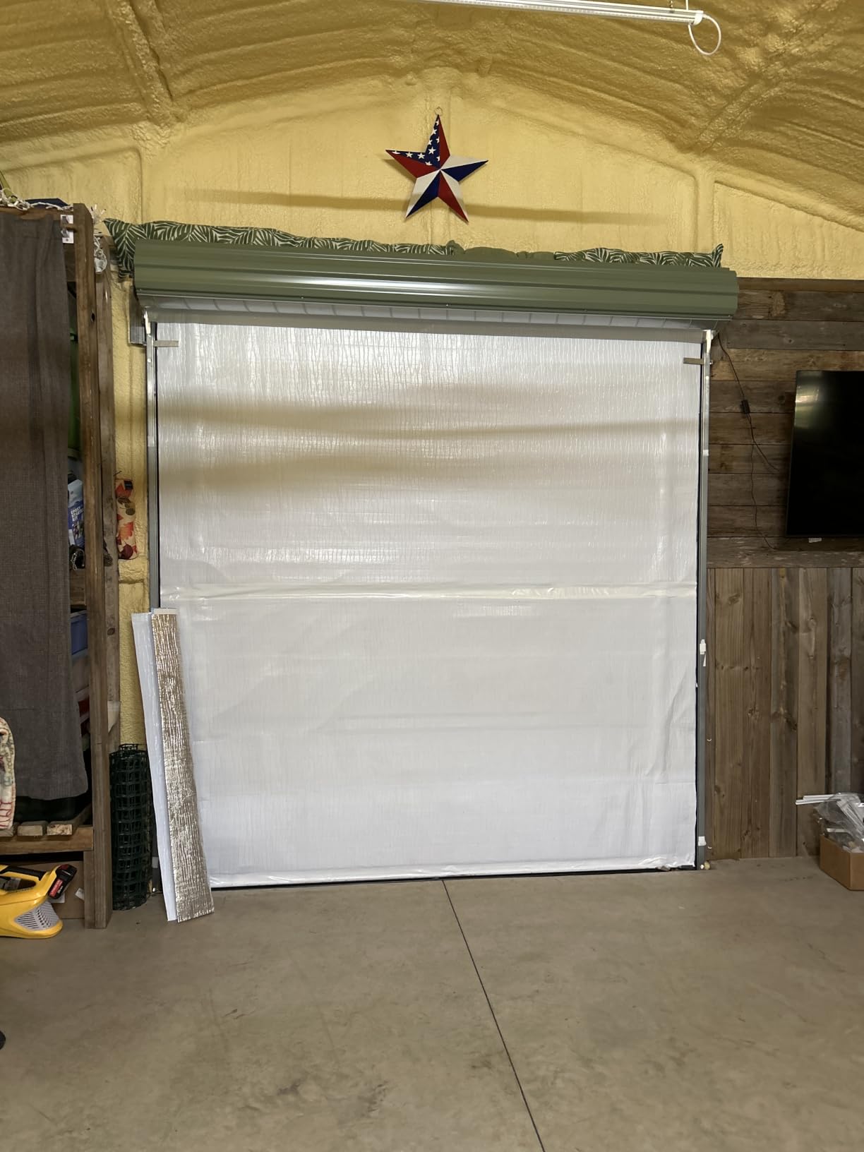 BlueTex Roll Up Garage Door Insulation Kit for Cooling Down Metal Buildings - Easy to Install Complete Insulation for Garage Doors Up to 12'x12' - Covers 150 Sq Ft of Large Single Door customer photo 2