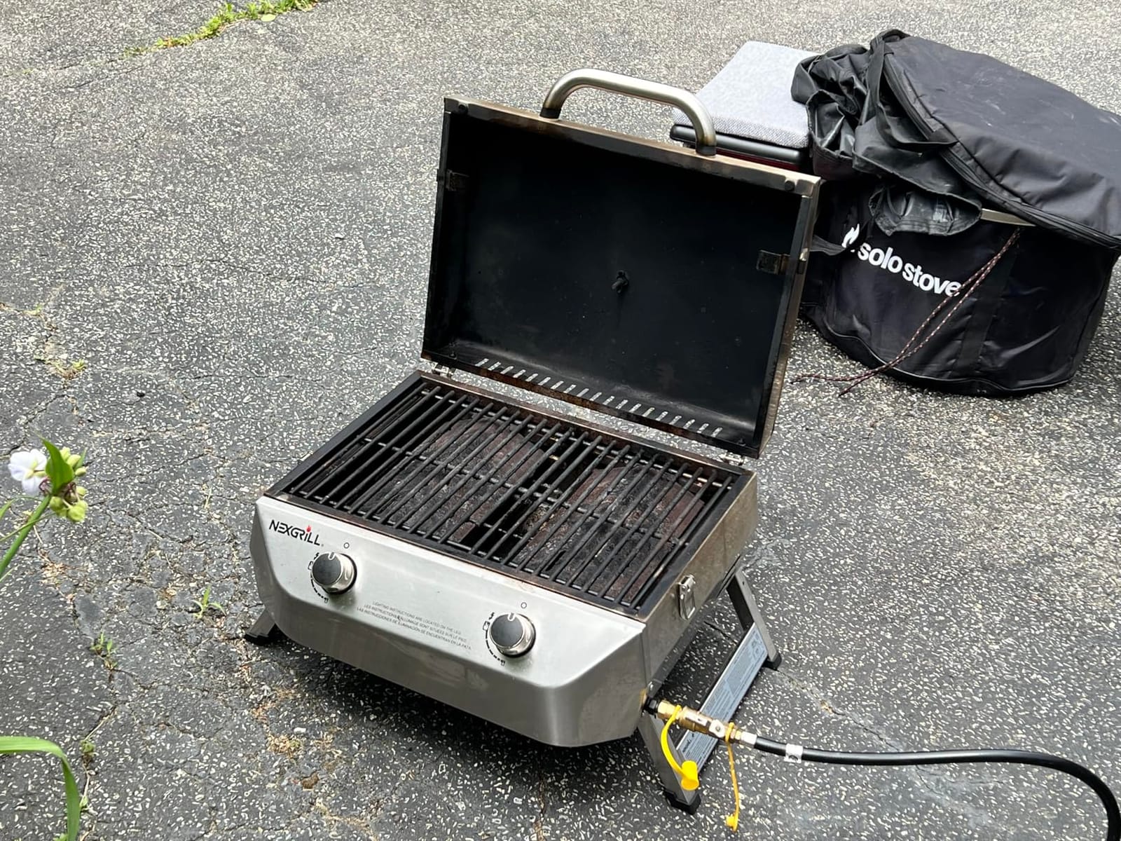 Nexgrill Tabletop 2 Burner Gas Grill, Stainless Steel with Folding Legs | Offers 28000 BTU, Locking Lid, Push & Turn Ignition, 251 Sq In Cooking Space, LP Compatibility, For Camping & Tailgating customer photo 2