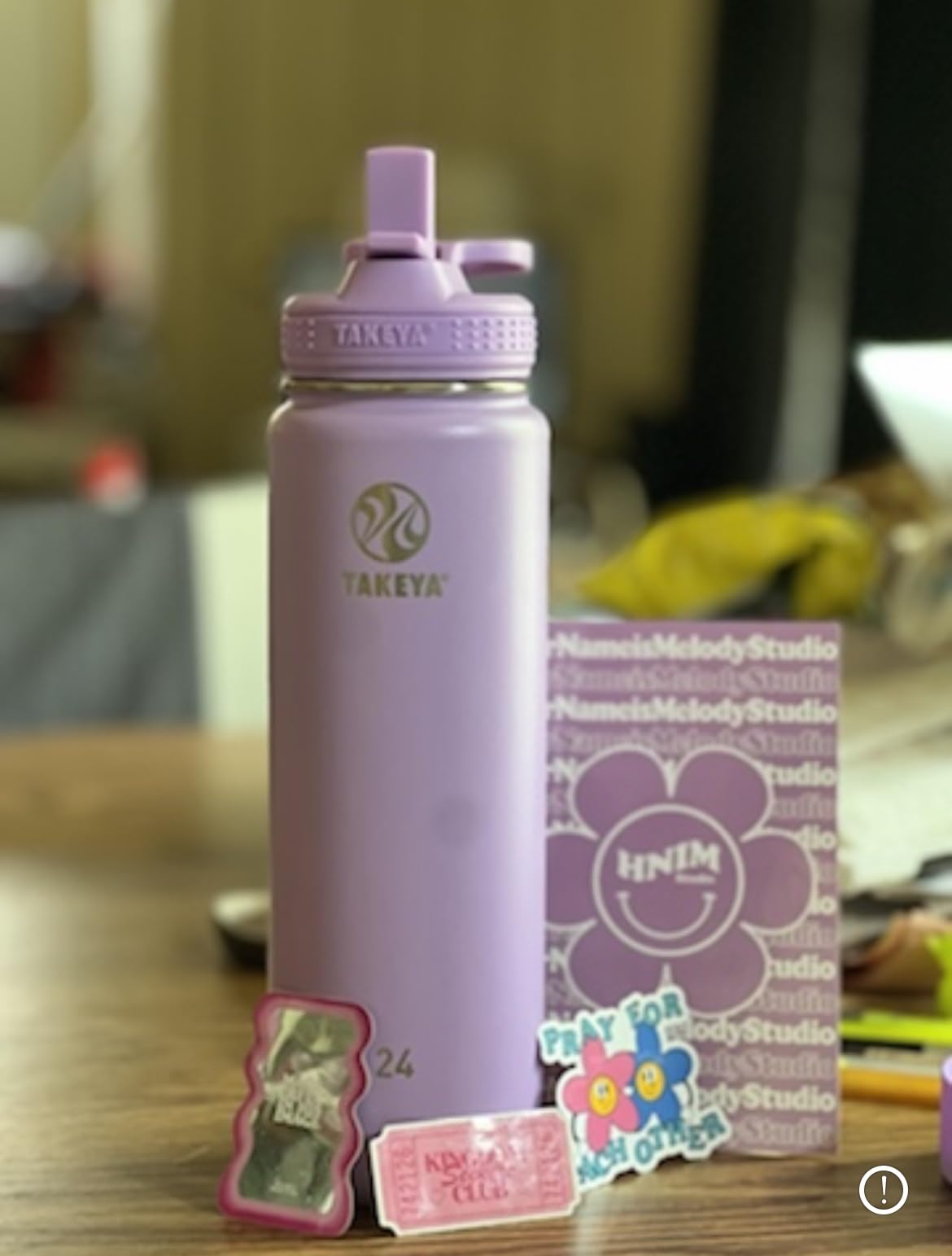 Takeya 40 oz Actives Stainless Steel Water Bottle with Straw Lid - Leakproof, Double-Wall Insulated, Keeps Drinks Cold 24 hrs/Hot 12 hrs, BPA-Free, Powder-Coated, Gym & Travel, Honeycomb customer photo 1