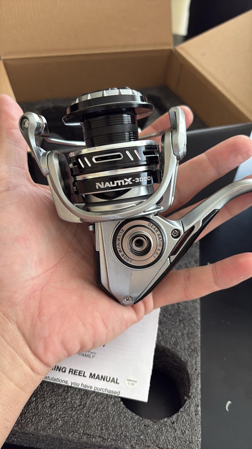 NautiX Spinning Reel, Aluminum Body, 33lb Max Drag | CNC Aluminum Gear, 8+1 Sealed BB, 6.0:1/5.4:1 Gear Ratio, Smooth Retrieve Freshwater/Saltwater Fishing customer photo 2