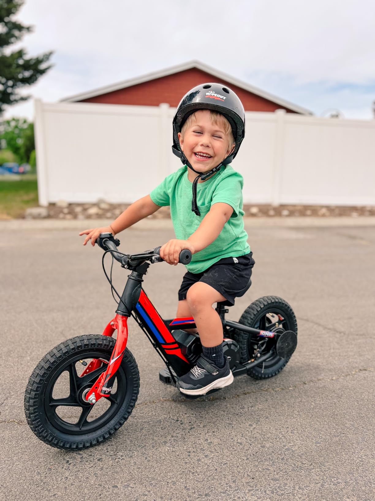 Lightweight Electric Dirt Bike for Kids, 170/340W Electric Motorcycle Up to 10/12MPH, 24V Detachable Battery, Hand-Operated Dual Brakes Electric Balance Bike for Ages 3-6/5-12 customer photo 2