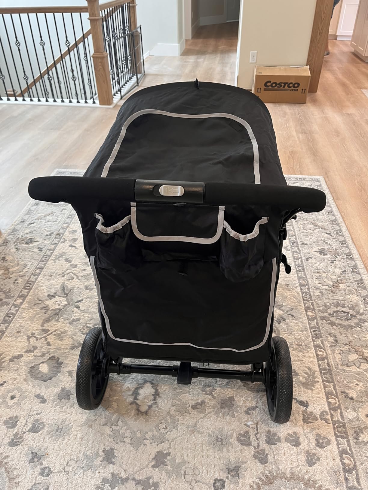 Dog Stroller for Medium/Large Dogs One-Click Folding, Extra Large Pet Stroller for 2 Dogs with Storage Pocket & Shock Absorption, Up to 130 lbs, Grey customer photo 1