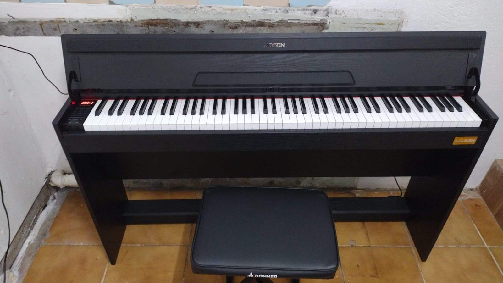 MOSEN 88 Key Fully Weighted Digital Piano Graded Hammer Action Keyboard | 380 Tones, Triple Pedal, Upright Wood Stand and Usb-Midi Support; Full Size Home Electric Piano for Beginners, MDP-110 customer photo 2