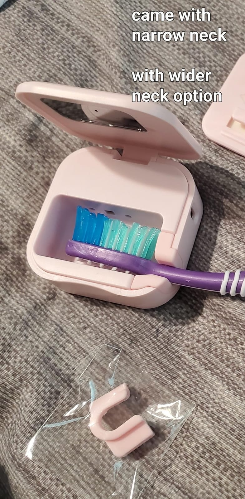 Mondano UV-C Toothbrush Sanitizer and Holder, Travel Case Cover Cap | Removes 99.9% of Contaminants; Rechargeable, 90-day Battery; Universal Brush Fit; Wall Mount or Travel; ABS Toothbrush Cover customer photo 2