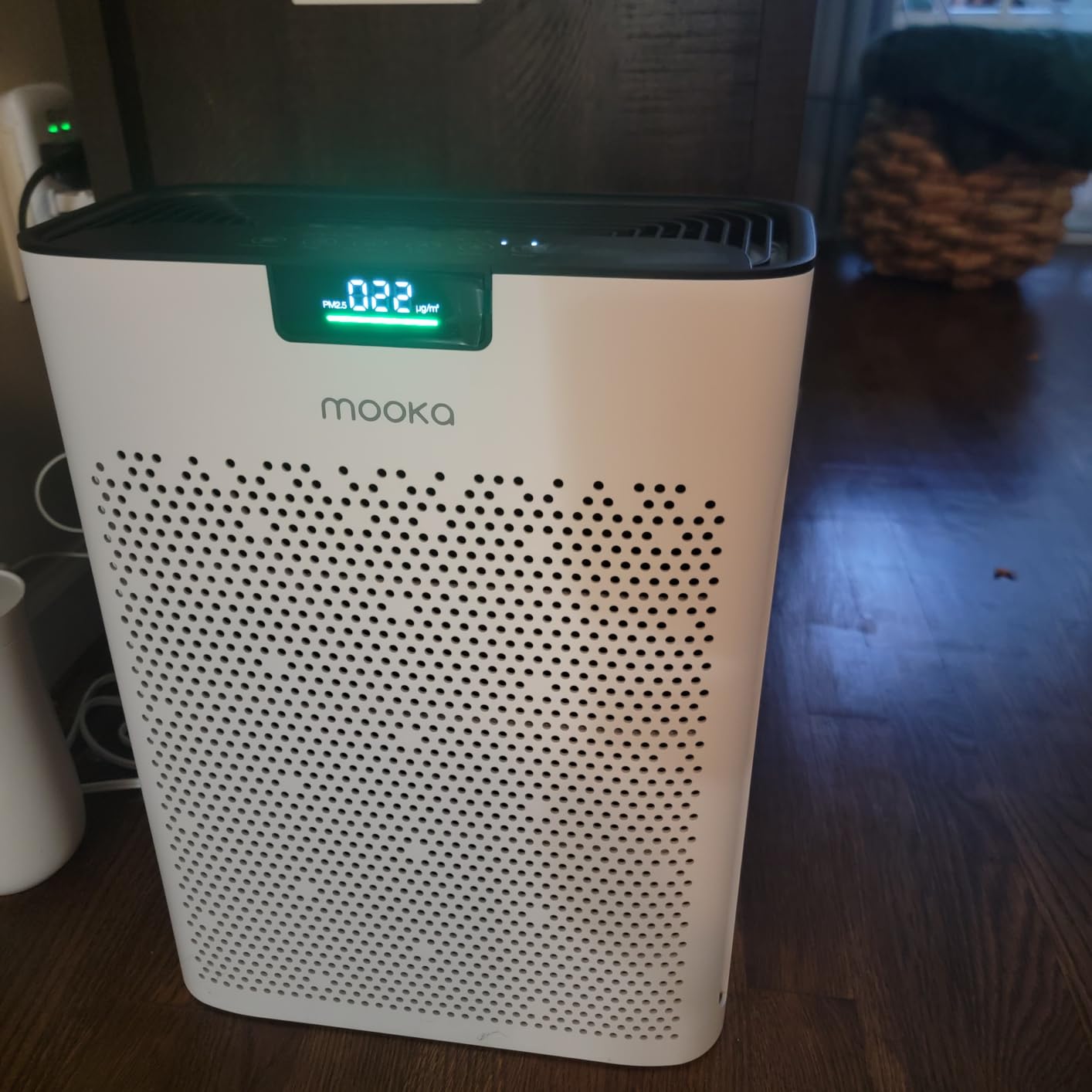 MOOKA Air Purifier for Home Bedroom Large Room 2200 Ft², HEPA Filter, White | Washable Pre-Filter, Auto Mode, Quiet Sleep Mode, PM2.5 Air Quality Monitor, Air Cleaner for Pet Dust Smoke Pollen, KJ190H customer photo 2