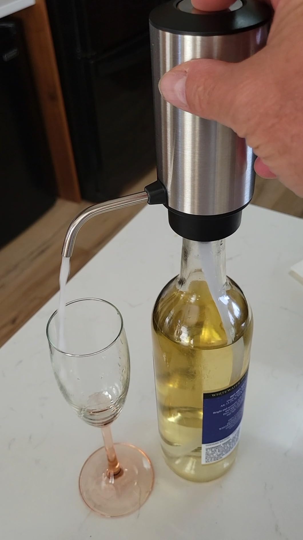 Electric Wine Opener 5-In-1 Gift Set Rechargeable Type-C with Storage Base | Automatic Wine Opener, Electric Wine Aerator, Foil Cutter, Stopper, Gift Ready Set for Birthday Housewarming, Stainless Steel customer photo 1