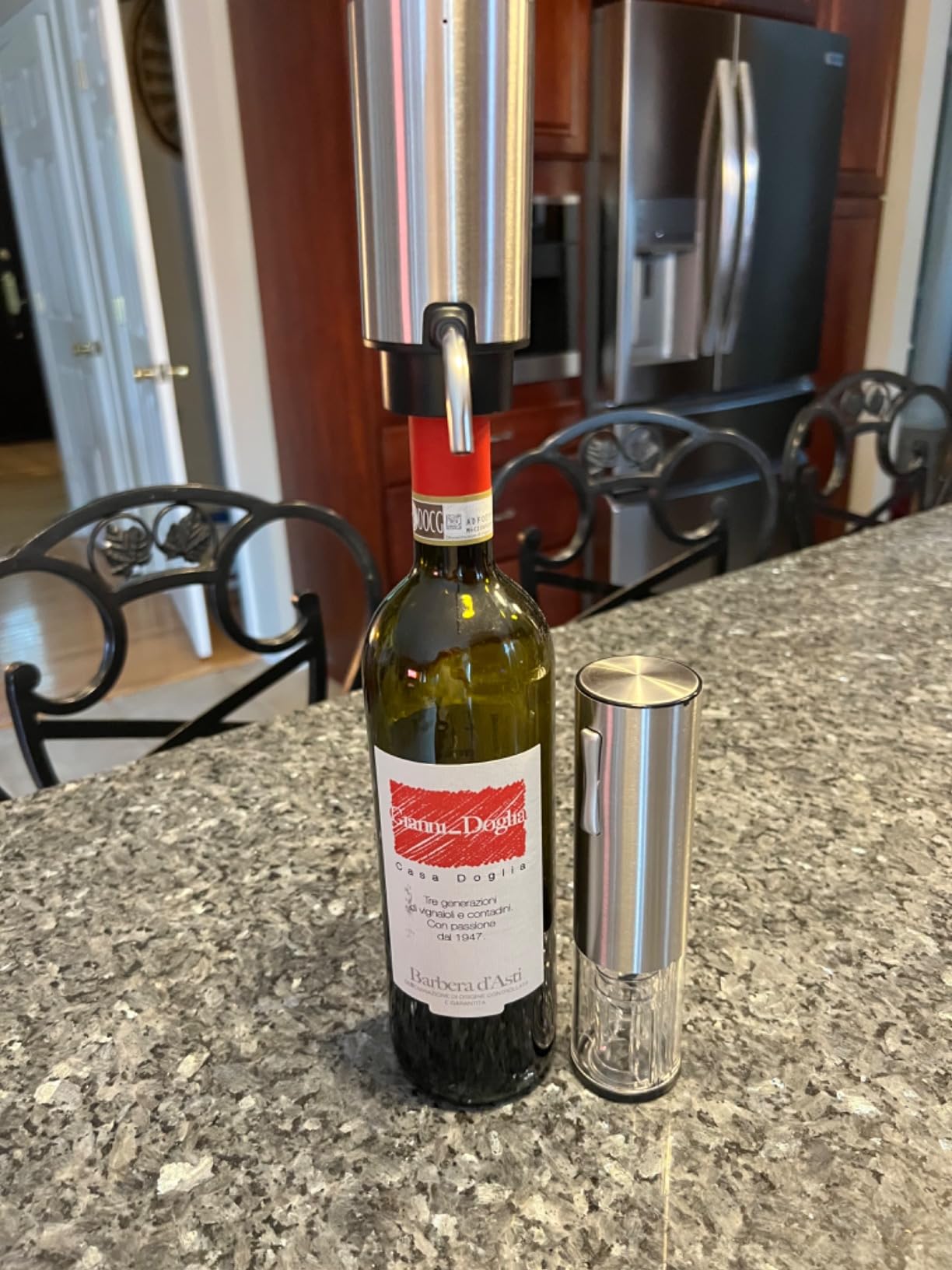 Electric Wine Opener 5-In-1 Gift Set Rechargeable Type-C with Storage Base | Automatic Wine Opener, Electric Wine Aerator, Foil Cutter, Stopper, Gift Ready Set for Birthday Housewarming, Stainless Steel customer photo 2