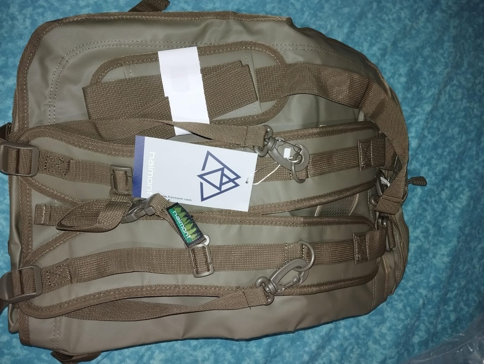 Haimont Heavy Duty Convertible Travel Duffel Backpack, Army Green, 45L customer photo 1
