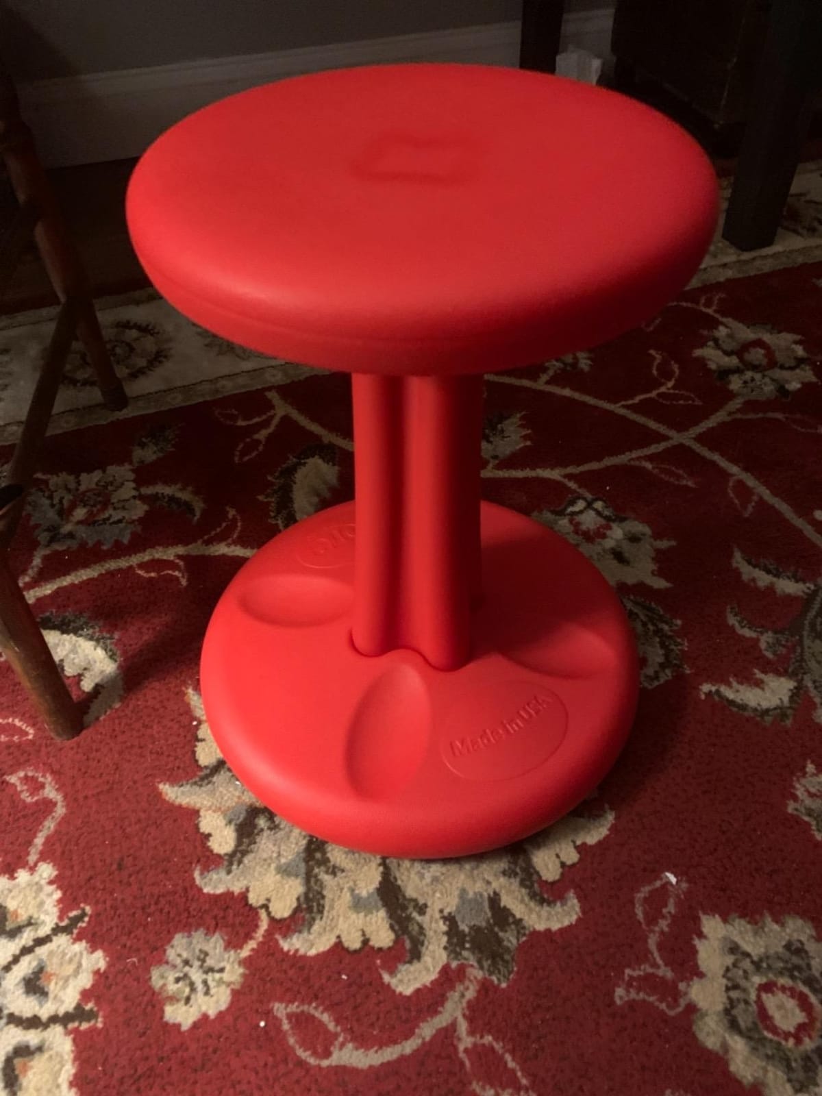 Kore Kids Wobble Stool, Ages 6-7, 14in, Teal | Anti-tip base; antimicrobial protection; Made in USA; wiggle chair for classroom & home encourages active sitting customer photo 1
