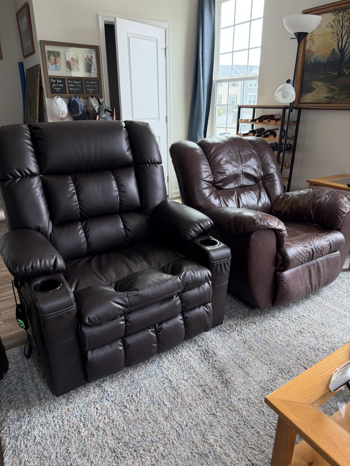 MCombo Oversized Dual Motor Power Lift Recliner Chair for Elderly R7891 | Heat and Massage, Zero Gravity Lift Chair, Infinite Position, USB Ports, Big & Tall, Faux Leather (Large-Wide, Grey) customer photo 1